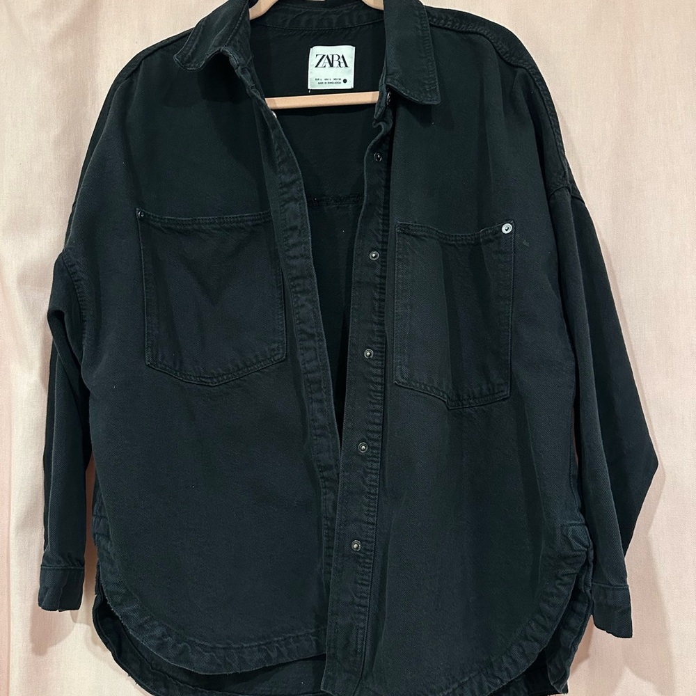Zara Black Jean Jacket